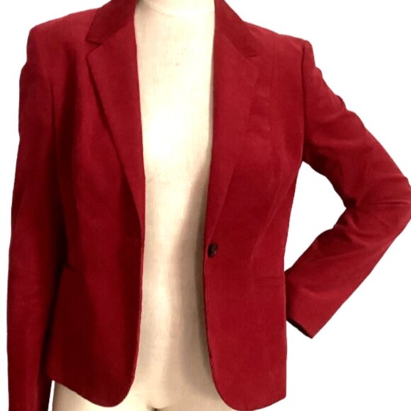 “346” Brooks Brothers Corduroy Blazer Jacket Sz 8 Red #270L - Picture 3 of 10